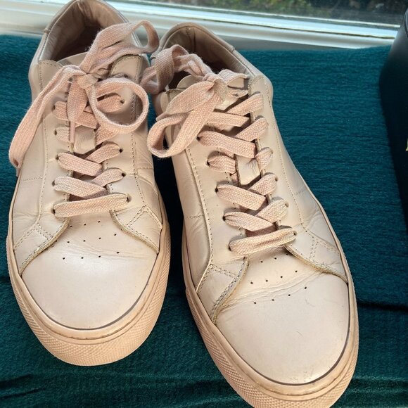 Greats Italian Leather blush Sneakers, Size 8.5 - Picture 4 of 8